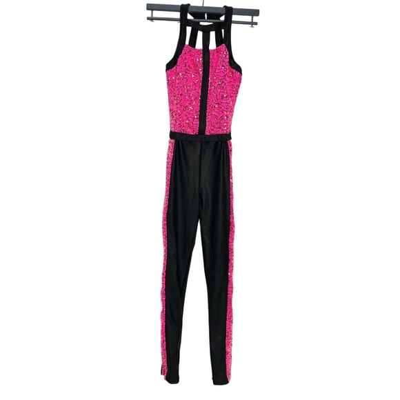 Revolution Costume Women S Sequin Dress Pink Jumpsuit Swift Halloween Pop Star - Picture 1 of 10